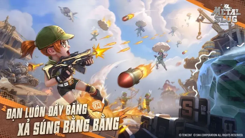 Metal Slug: Awakening - Đa dạng loại vũ khí cho người chơi lựa chọn