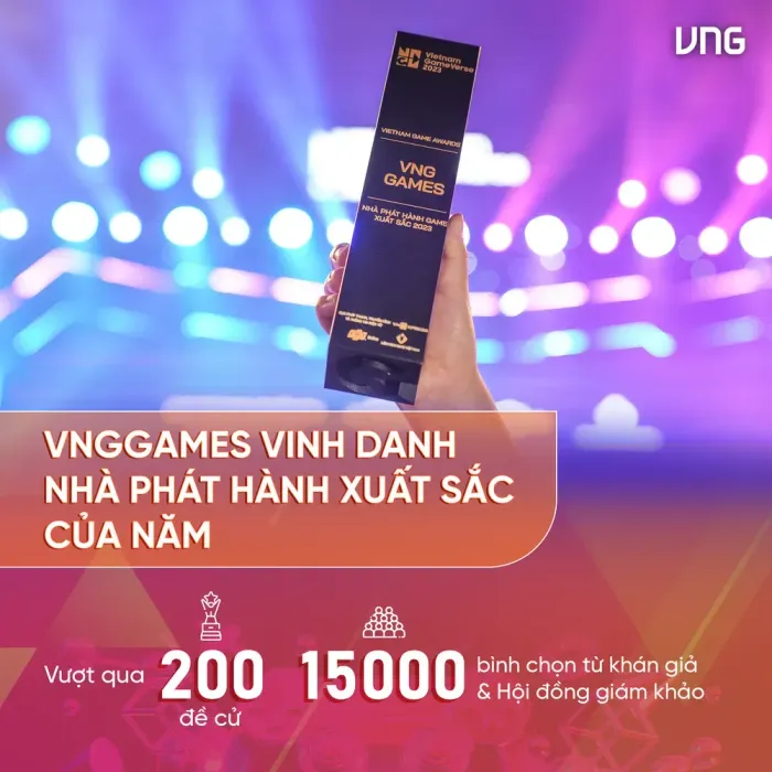 VNGGames đón nhận giải thưởng Nhà phát hành xuất sắc của năm