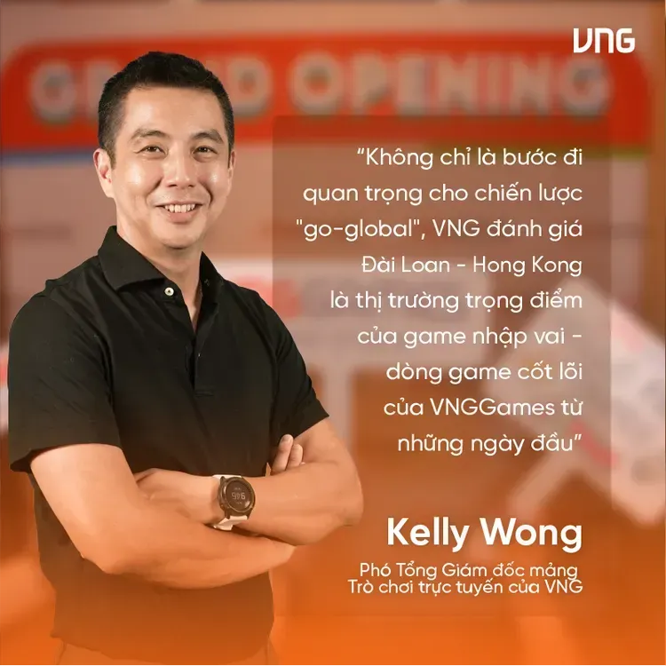 ông Kelly Wong - Phó Tổng Giám dốc mảng trò chơi trực tuyến của VNG